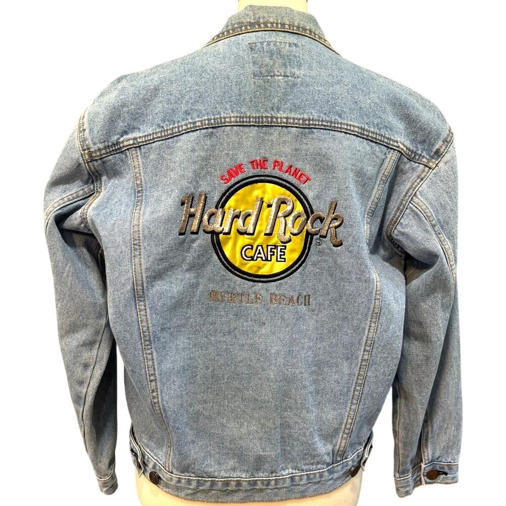 Vintage Hard Rock Cafe Myrtle Beach Save the Planet Denim Jacket, Size M/L
